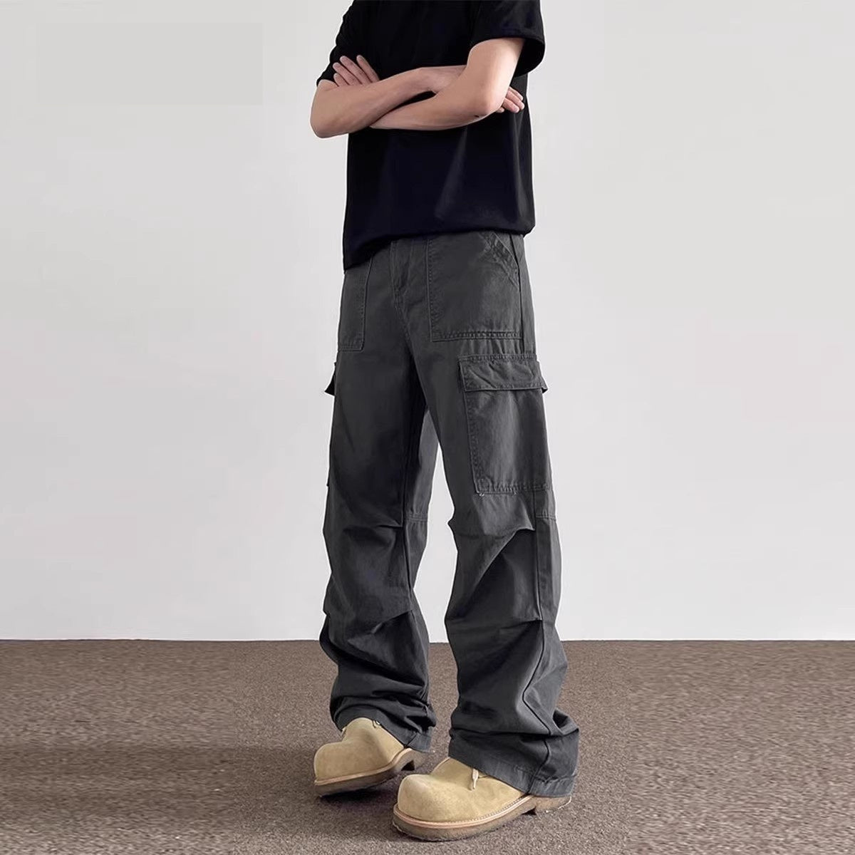 American Retro Washed Distressed Overalls Men - Evans creations LLC