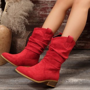 Pointed Suede Boots For Women - Evans creations LLC