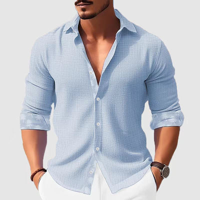 Printed Men's Clothing Fashion Long Sleeve Shirt - Evans creations LLC