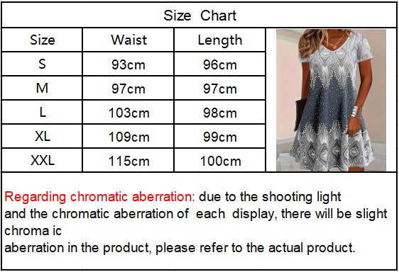 Self-pick-up Women's Printed Casual Short Sleeve V Neck Dress Only Self-pickup Is Supported - Evans creations LLC