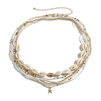 Bohemian Vacation Style Shell Bead Waist Chain - Evans creations LLC