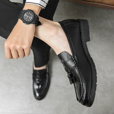 Personalized Tassel Pointed Toe New Fashion Leather Casual Shoes - Evans creations LLC