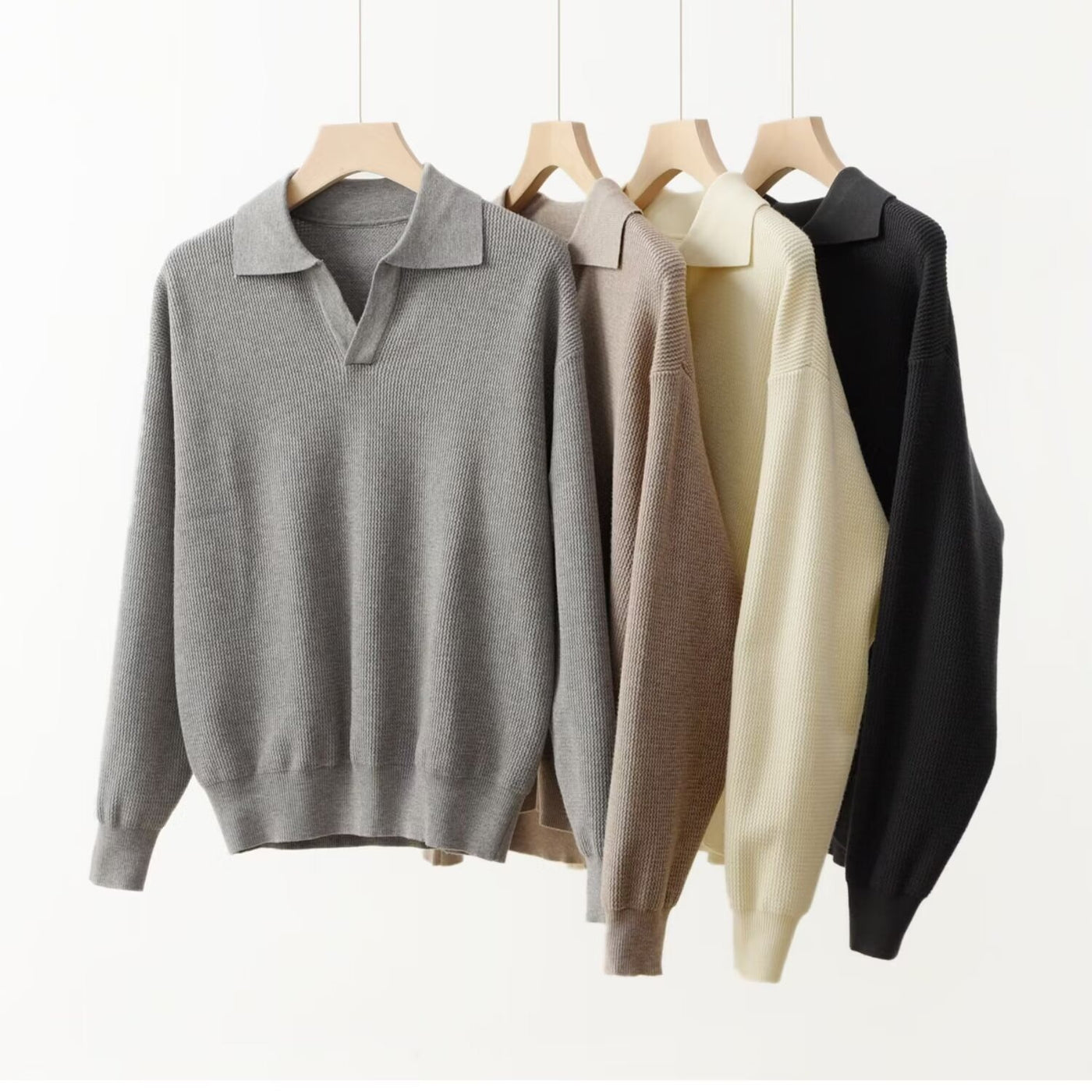 Men's Solid Color Loose Long Sleeves - Evans creations LLC