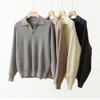 Men's Solid Color Loose Long Sleeves - Evans creations LLC
