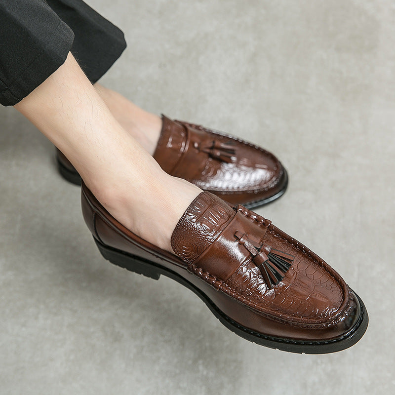 Personalized Tassel Pointed Toe New Fashion Leather Casual Shoes - Evans creations LLC