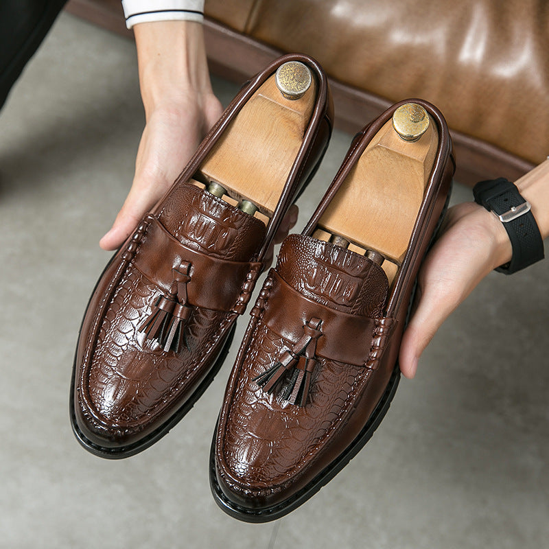 Personalized Tassel Pointed Toe New Fashion Leather Casual Shoes - Evans creations LLC