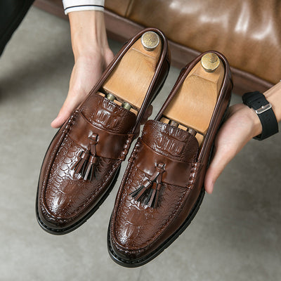 Personalized Tassel Pointed Toe New Fashion Leather Casual Shoes - Evans creations LLC