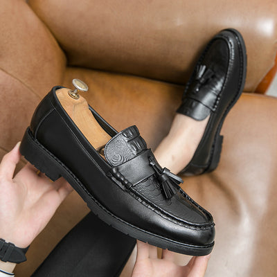 Personalized Tassel Pointed Toe New Fashion Leather Casual Shoes - Evans creations LLC