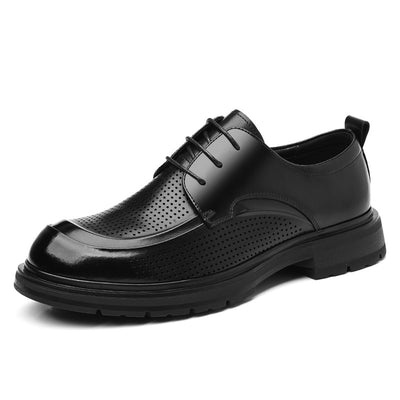 Hollow Leather Shoes Men's Plus Size Low-top Business - Evans creations LLC