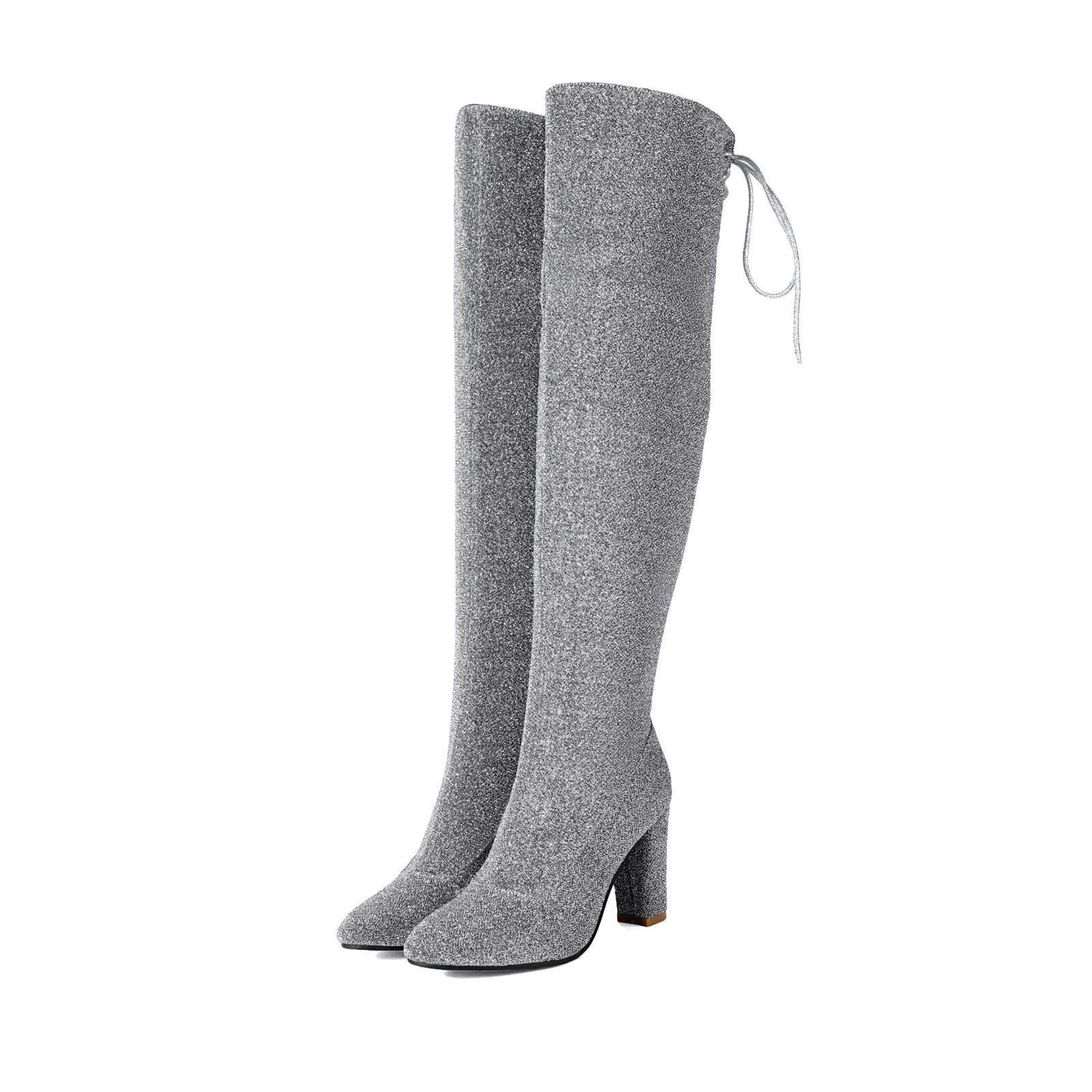 Over-the-knee Nightclub Knight 40-47 Large Size Boots - Evans creations LLC