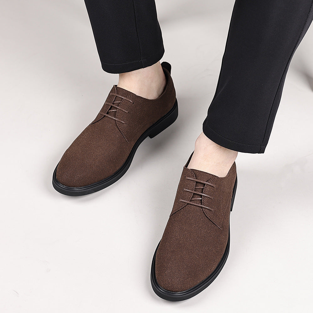 Fashion British Suede Leather Work Shoes Men - Evans creations LLC