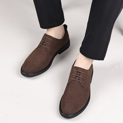 Fashion British Suede Leather Work Shoes Men - Evans creations LLC