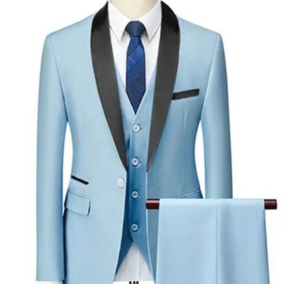 Men 3 Pieces Suit Set Men Wedding Suits Groom Tuxedos - Evans creations LLC
