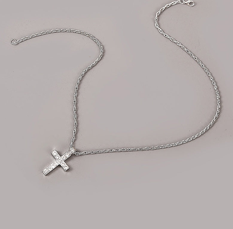 Cross Pendant Necklaces For Women Men Punk Hiphop Rope Chain On Neck Rapper Jewelry - Evans creations LLC