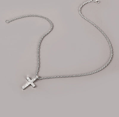 Cross Pendant Necklaces For Women Men Punk Hiphop Rope Chain On Neck Rapper Jewelry - Evans creations LLC