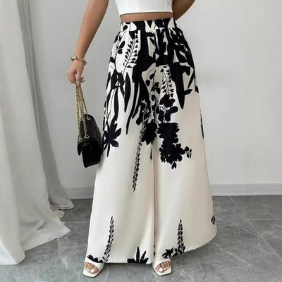 Fashion Printing Lace-up Waist-controlled Slimming Women's Casual Pants - Evans creations LLC