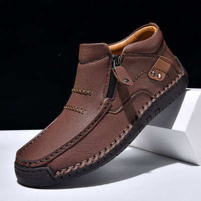 Plus Size Men's Outdoor Casual Shoes Slip-on Flat Bottom - Evans creations LLC