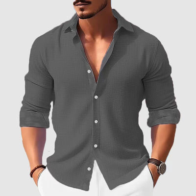 Printed Men's Clothing Fashion Long Sleeve Shirt - Evans creations LLC