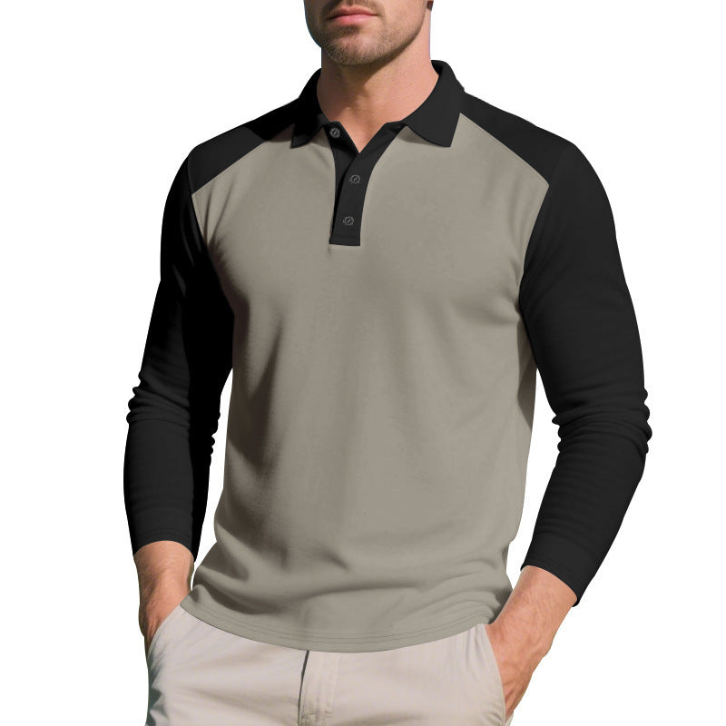 Golf Lapel Long-sleeved T-shirt Bottoming Shirt - Evans creations LLC