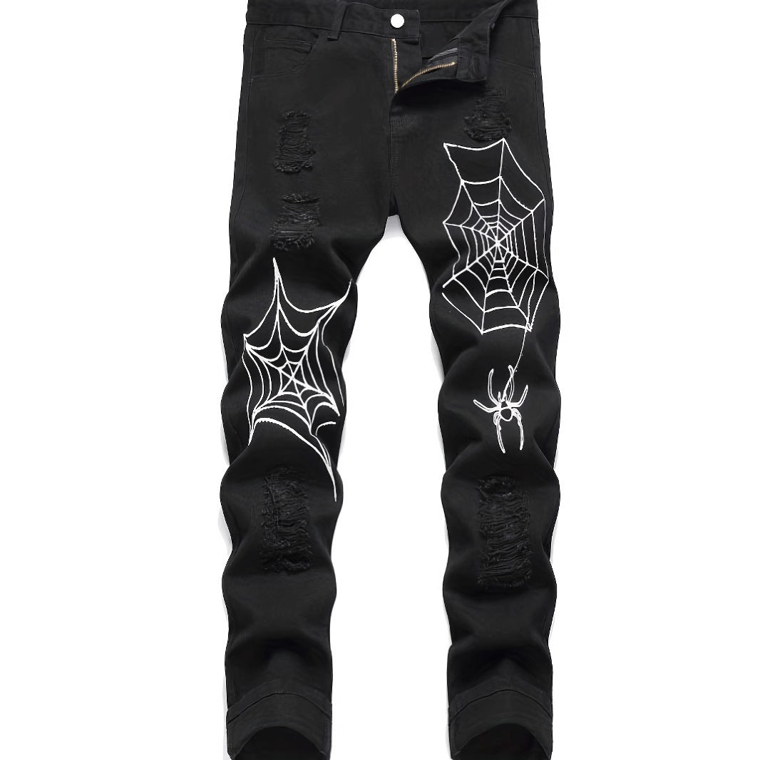 High Street Vibe Style Loose Straight Wide Leg Pants American Spider - Evans creations LLC