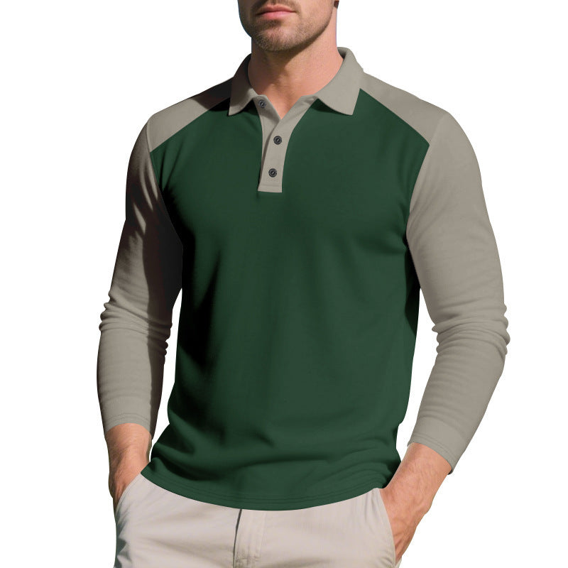 Golf Lapel Long-sleeved T-shirt Bottoming Shirt - Evans creations LLC