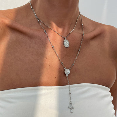 Hip Hop Diamond Cross Pendant Necklace - Evans creations LLC