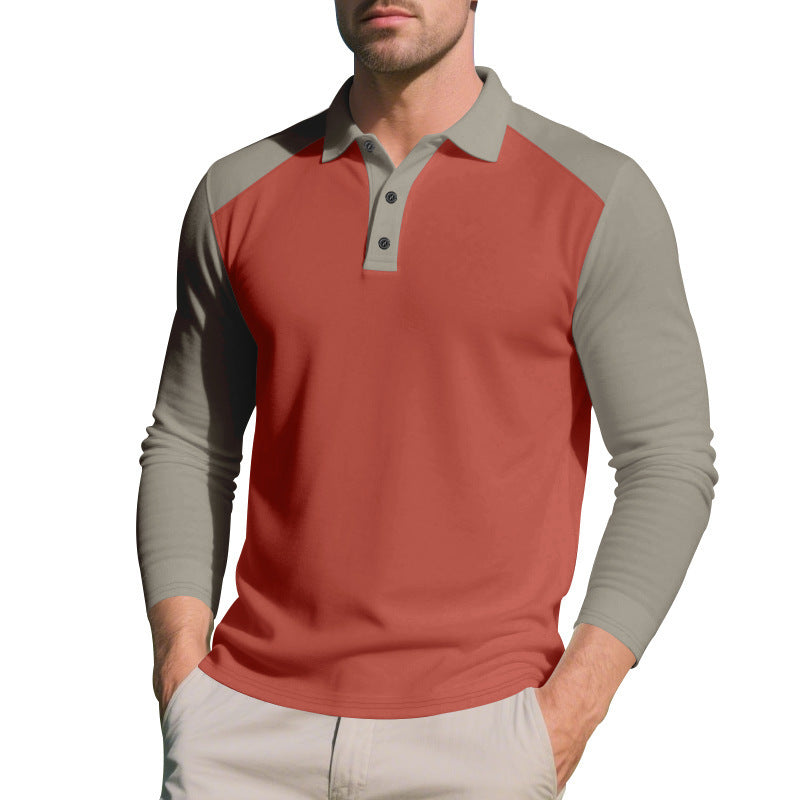 Golf Lapel Long-sleeved T-shirt Bottoming Shirt - Evans creations LLC