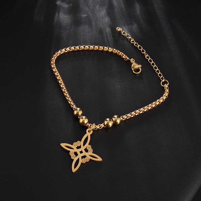 Sweet Classic Witch Knot Bracelet Ring Women's Stainless Steel - Evans creations LLC