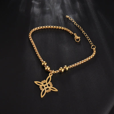 Sweet Classic Witch Knot Bracelet Ring Women's Stainless Steel - Evans creations LLC