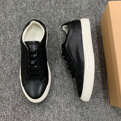 Comfortable Breathable Lace Up White Shoes All-matching Round Toe Flat Sneaker - Evans creations LLC