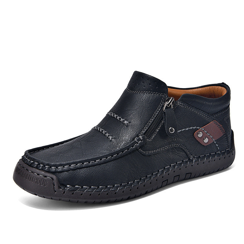 Plus Size Men's Outdoor Casual Shoes Slip-on Flat Bottom - Evans creations LLC