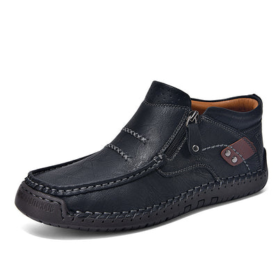 Plus Size Men's Outdoor Casual Shoes Slip-on Flat Bottom - Evans creations LLC