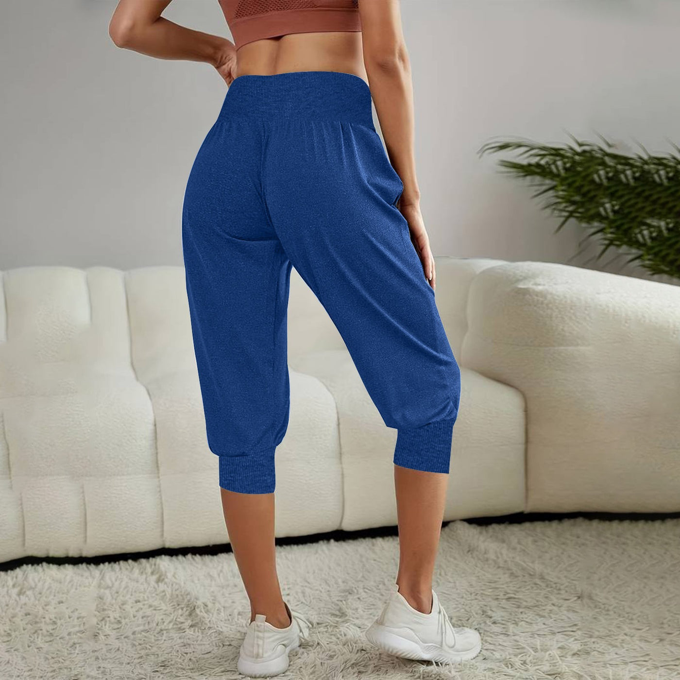 Women's Home Casual Pants High Waist Temperament Ankle-tied Harem Pants - Evans creations LLC