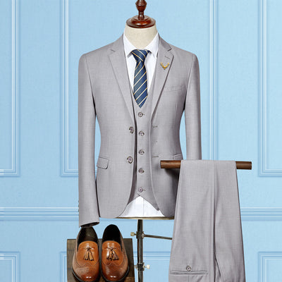 Slim Fit Wedding Suits For Men Custom Made Mens 3 Piece Suit - Evans creations LLC