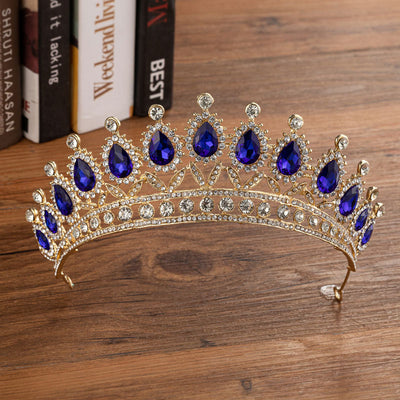 Bridal Crown Wedding Alloy Diamond Crown Fashion Elegant Headdress - Evans creations LLC