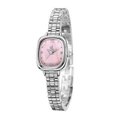 Steel Belt Waterproof Quartz Small Square Watch - Evans creations LLC