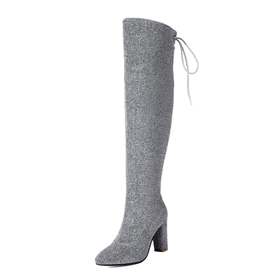 Over-the-knee Nightclub Knight 40-47 Large Size Boots - Evans creations LLC