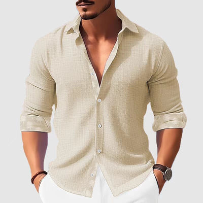 Printed Men's Clothing Fashion Long Sleeve Shirt - Evans creations LLC