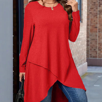 Plus Size Women's Autumn And Winter New Casual Loose Long Sleeves Outerwear Top - Evans creations LLC