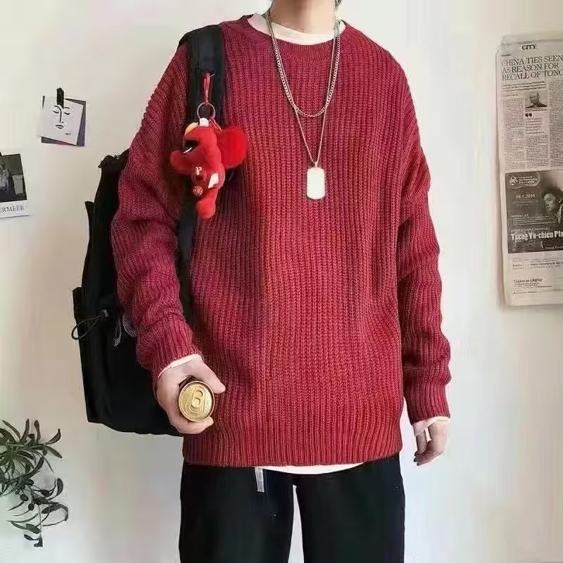 Loose Casual Retro Trendy Underwear Crew Neck Sweater - Evans creations LLC