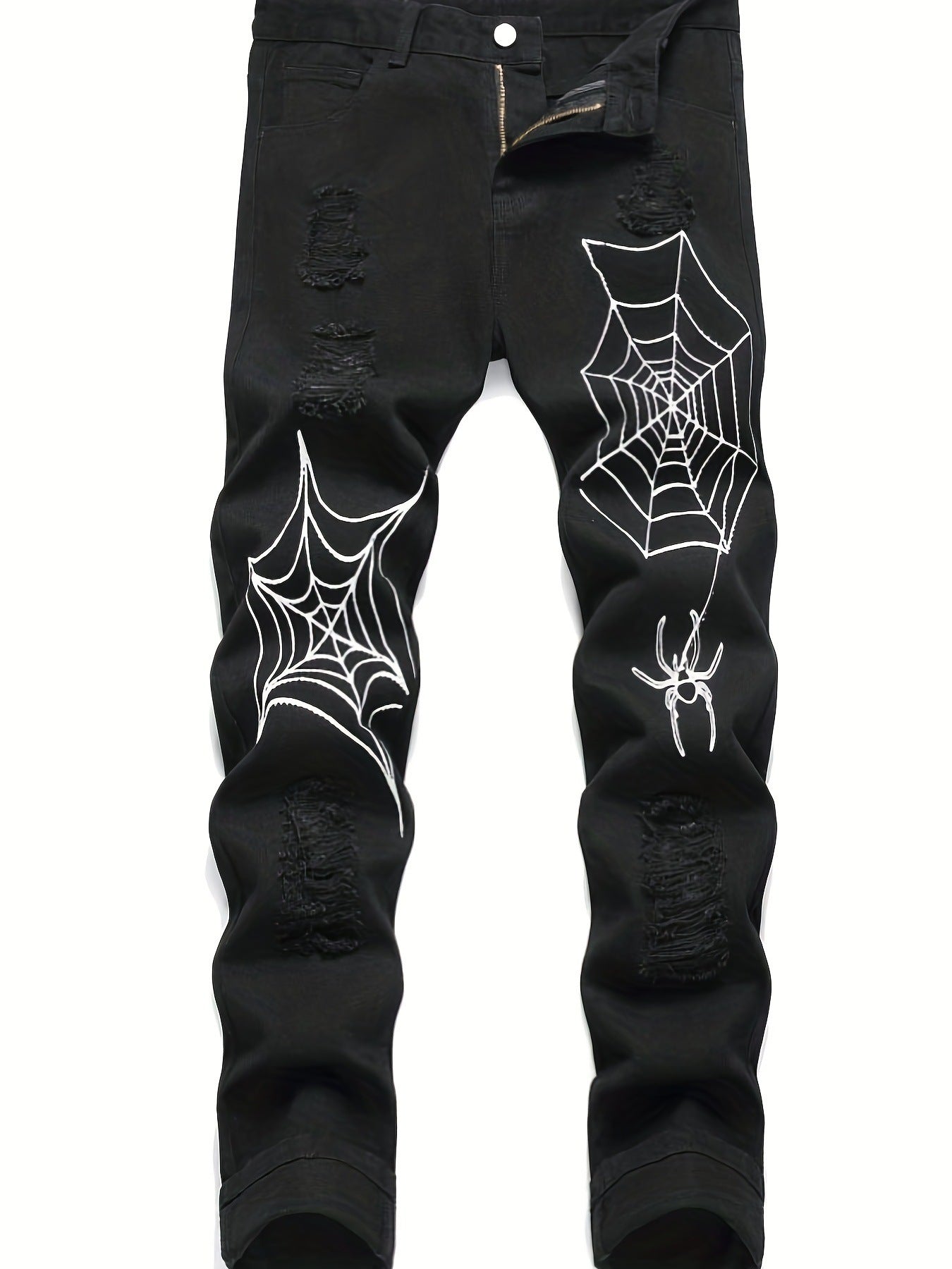 High Street Vibe Style Loose Straight Wide Leg Pants American Spider - Evans creations LLC