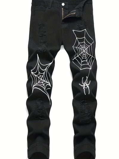 High Street Vibe Style Loose Straight Wide Leg Pants American Spider - Evans creations LLC