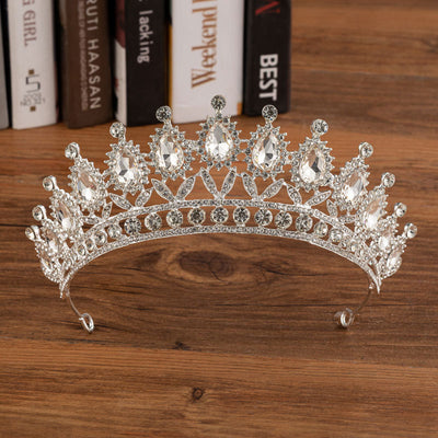 Bridal Crown Wedding Alloy Diamond Crown Fashion Elegant Headdress - Evans creations LLC