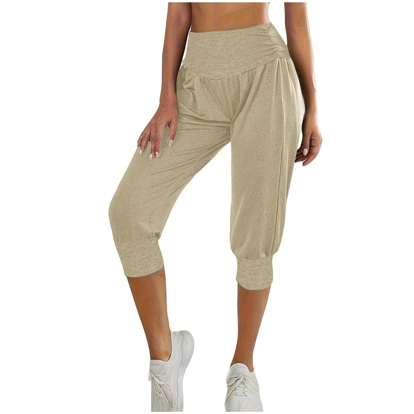 Women's Home Casual Pants High Waist Temperament Ankle-tied Harem Pants - Evans creations LLC