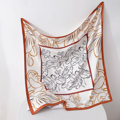 Fashion Gorgeous Printing Mesh Red Style Contrast Color Silky Scarf - Evans creations LLC