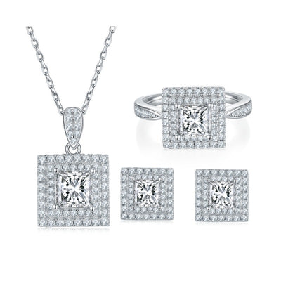 Luxury S925 Sterling Silver Jewelry Suit - Evans creations LLC