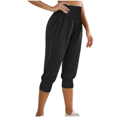 Women's Home Casual Pants High Waist Temperament Ankle-tied Harem Pants - Evans creations LLC