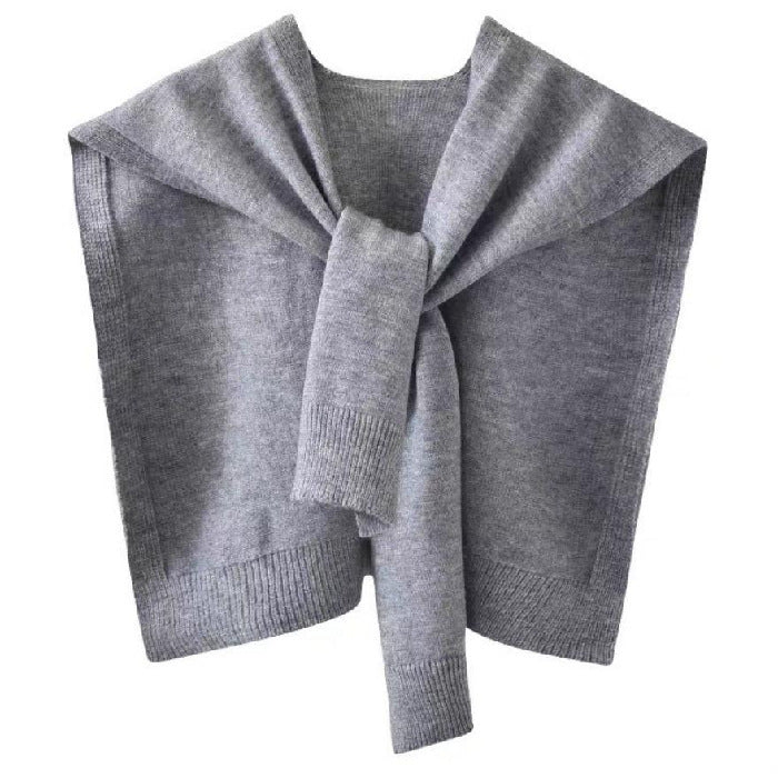 Women's Cored Yarn Knitted Shawl Spring Autumn Outerwear Waistcoat - Evans creations LLC