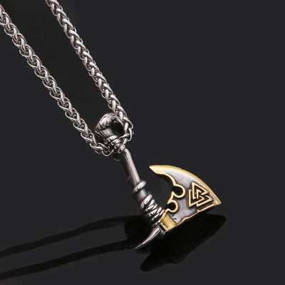 Jewelry Necklace Stainless Steel Axe Pendant Titanium Steel Orchid Chain Men - Evans creations LLC