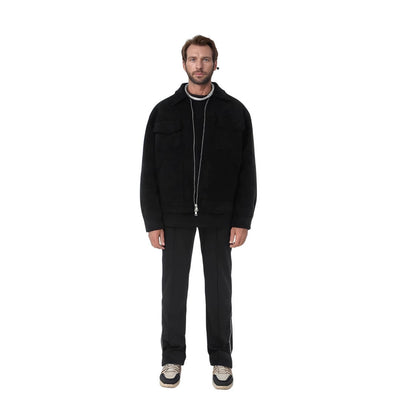 Fashion Men's Fur Zipper Big Pocket Jacket Coat - Evans creations LLC